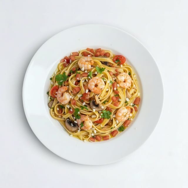 Shrimp and Pasta.